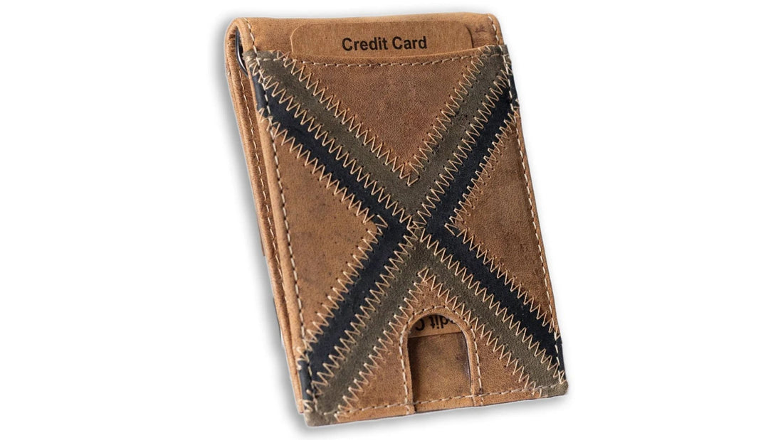 leather bifold wallet with money clip