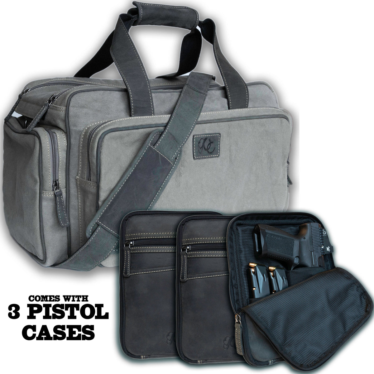 Range Bag + 3 Pistol Cases