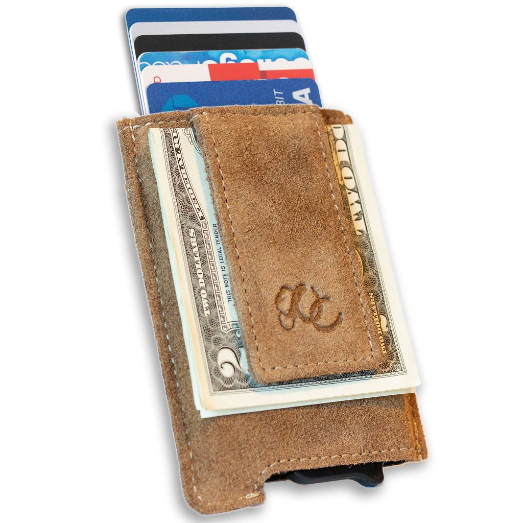 Leather Money Clip Bifold by UC Leather Company Brown