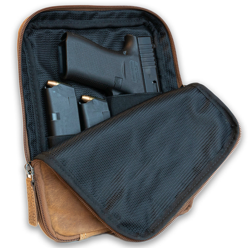 Leather Pistol Case  - Brown