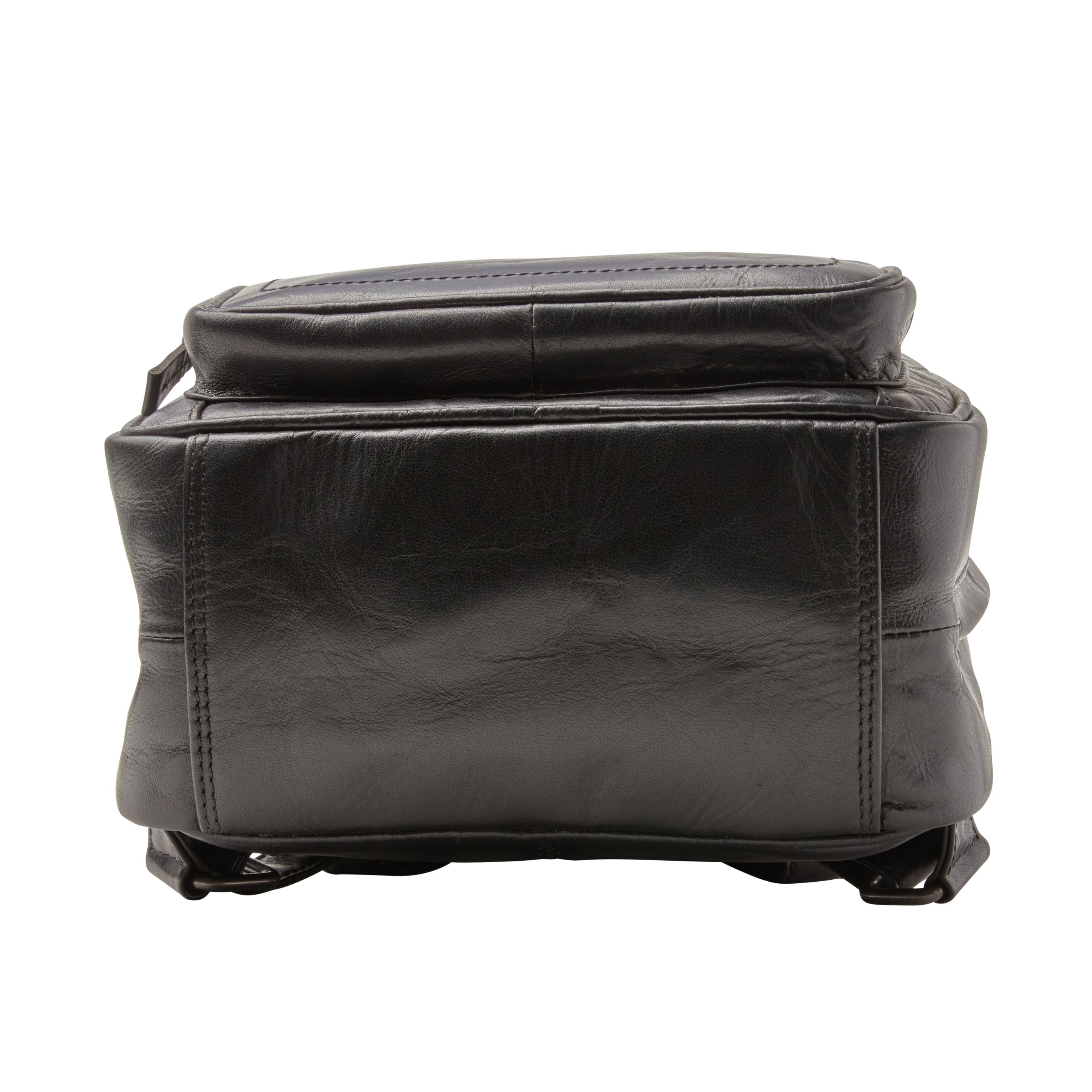 Concealed Carry Sawyer Leather Backpack by Lady Conceal (Cognac)