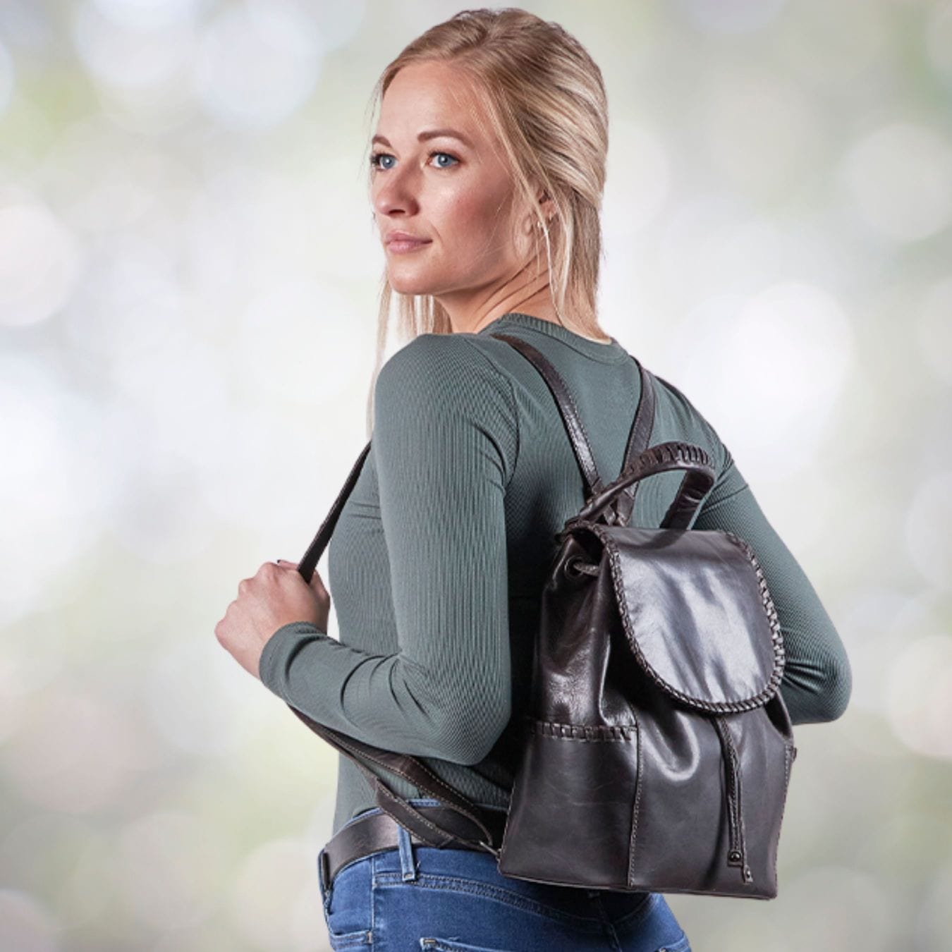 allintitle:best leather backpacks for travel Allie Leather Backpack