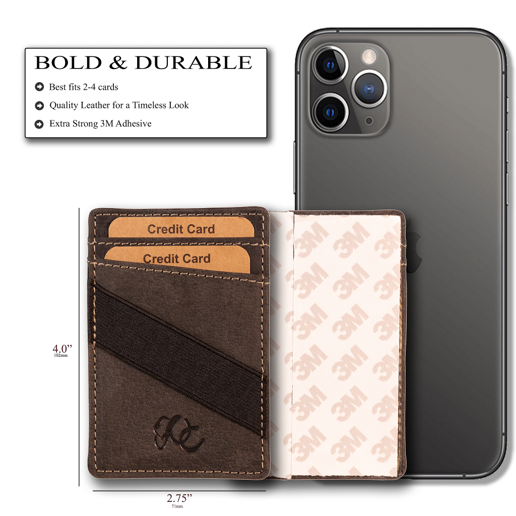 Sticker Phone Wallet Stick on Phone Wallet - Premium Leather Accessory – UC Leather Company