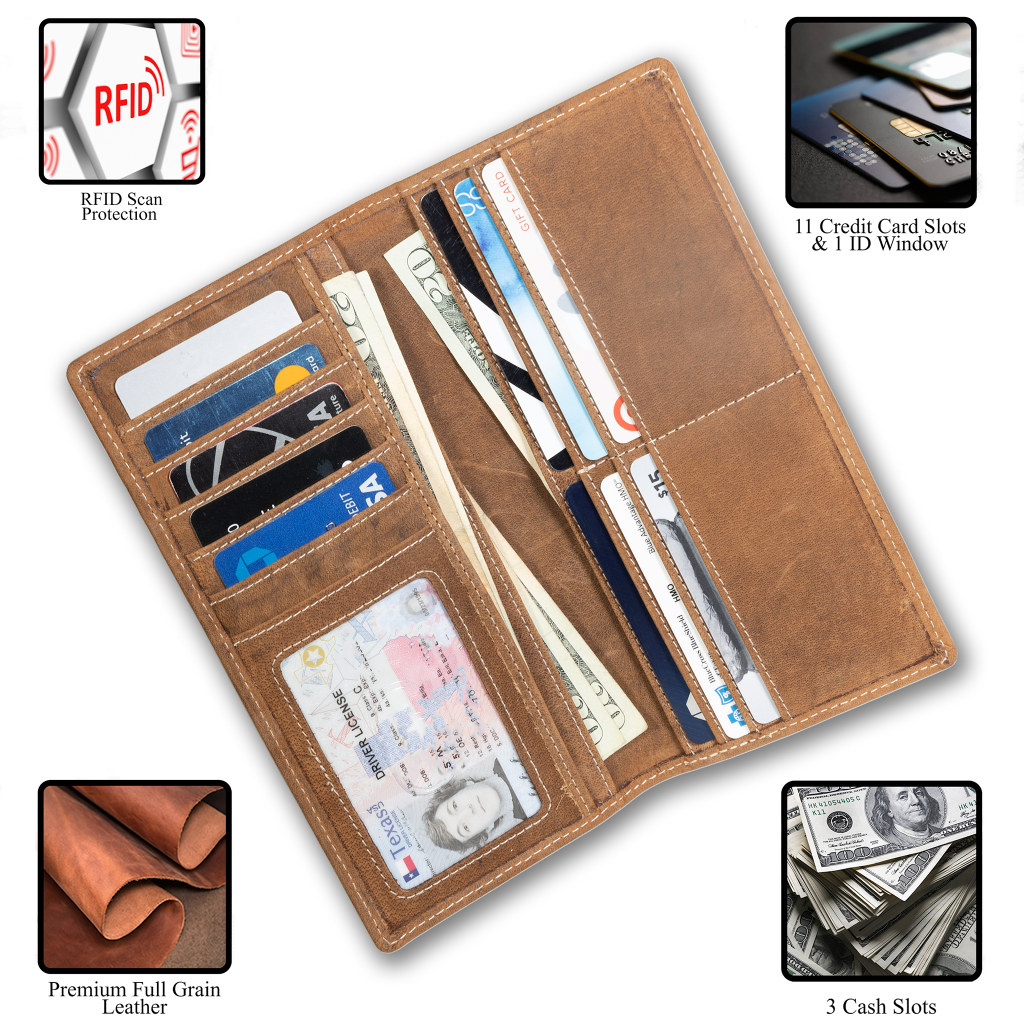 Leather Rodeo Wallet | Western Full Grain Style – UC Leather Company